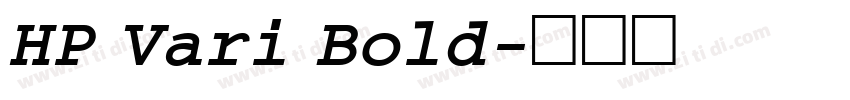 HP Vari Bold字体转换